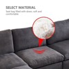 VASIP L-Shape Modular Sofa with Down-Filled Cushions – Dark Grey Soft Fabric Sectional for Small Spaces, Modern Living Room Furniture, Easy Assembly - 4 of 4