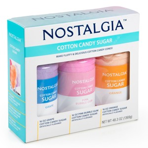 Cotton Candy Flossing Sugar - Grape, Pink Bubble Gum, Orange - 3 Pack - 1 of 3