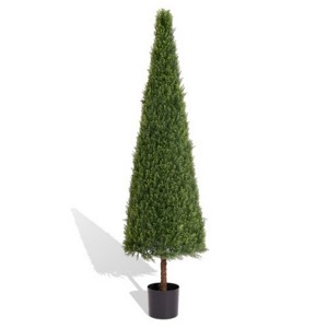 Maggift Artificial Plant Decorations for Indoor Living Room Outdoor Tree Boxwood Topiary Tree Plant Potted Trees 1set , Green, 7.9"*7.9"*70.8" - 1 of 4