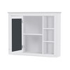 NicBex 35" Medicine Cabinet with Mirror,Over the Toilet Storage Cabinet,Wall Cabinet with 6 Open Shelves,Wall Mounted Bathroom Storage Cabinet - 2 of 4