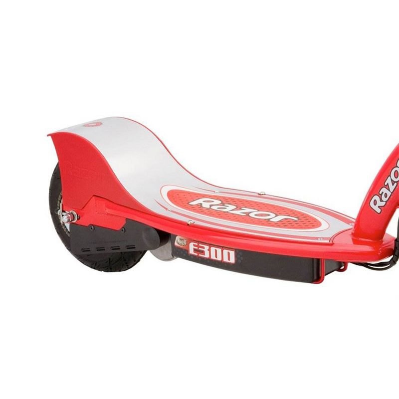 Razor E300 Durable Adult & Teen Ride-On 24V Motorized High-Torque Power Electric Scooter, Speeds up to 15 MPH with Brakes and 9" Pneumatic Tires, Red, 6 of 8