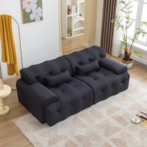 3.75Feet 2 Seater Sofa, Pure Foam Comfy Sofa Couch - 1 of 4