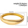 Gold/Silver Plated Irregular Wide Wire Chunky Cuff Bracelets Hinged Cuff Open Bracelet - 2 of 4