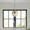 Dewdrop Modern Globe Pendant Light, Gold and White Glass Hanging Ceiling Light Fixture for Kitchen Island Dining Room - 3 of 4