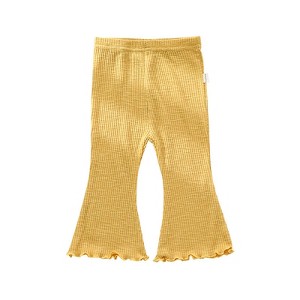 MyKids-USA Baby Girl Solid Color Autumn Bell-Bottomed Pants - 1 of 4