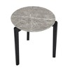 Maliang Modern And Stylish 24 Inch Round Small Coffee Table, Imitation Marble Tabletop With Solid Wood Legs, Fits Living Room, Office, Home - 3 of 4