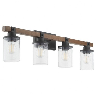 Quorum Lighting Alpine 4 - Light Vanity in  Textured Black Walnut