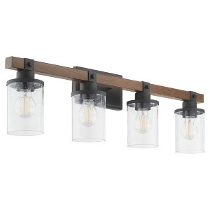 Quorum Lighting Alpine 4 - Light Vanity in  Textured Black Walnut - 1 of 1
