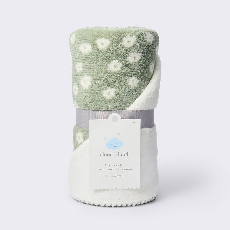 Plush Baby Blanket - Green Floral - Cloud Island&#8482;, 5 of 6