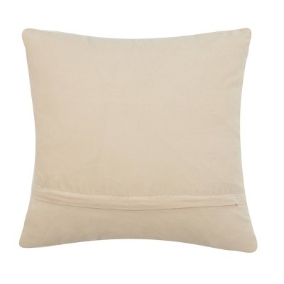 Stay Positive Multicolor Wool Velvet Square Throw Pillow