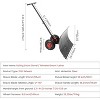 Snow Shovel with Wheels for Driveway Home Garage Snow Removal 20" Wide Adjustable Snow Pusher with 5-Position Angle & Height Handle - 2 of 4