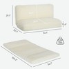Bean Bag Floor Sofa Bed Plush Wide Folding Floor Mattress, Foam Filling Wall Couch Sleeper - 3 of 4