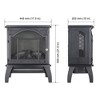 18 inch 3D Flame Electric Infrared Quartz Fireplace Stove with remote control - 2 of 4
