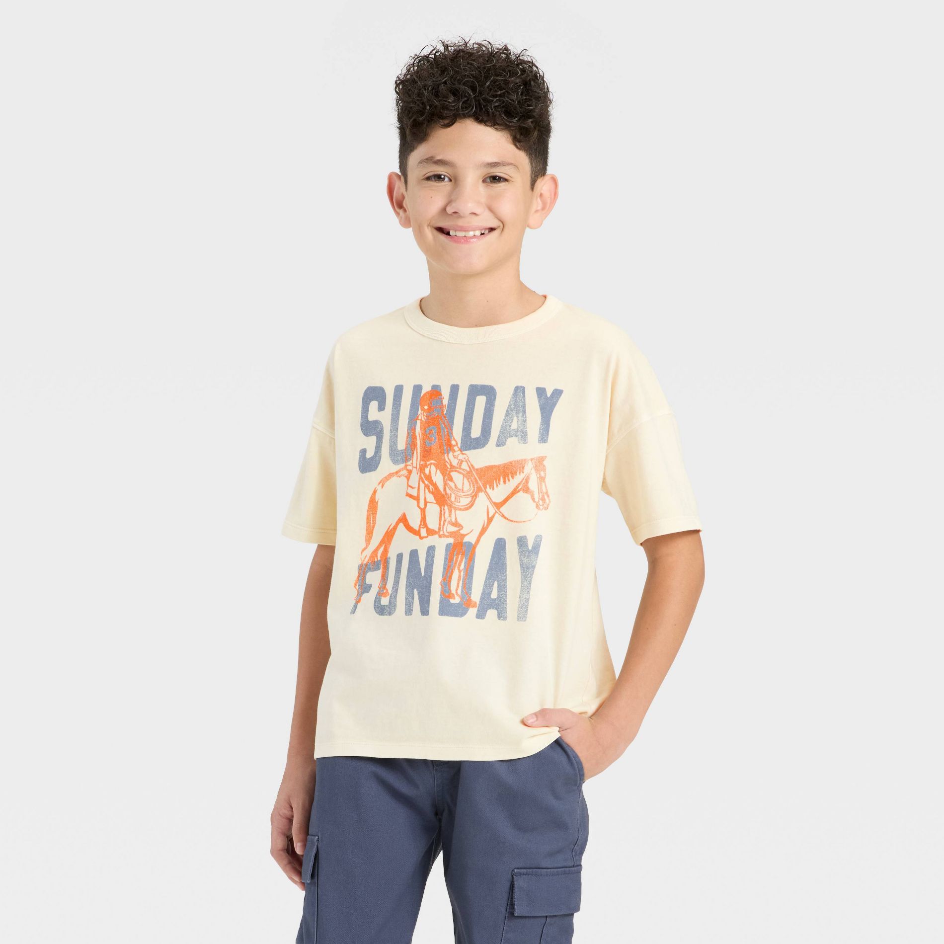 Boys' Short Sleeve Oversized Fit T-Shirt - Cat & Jack™