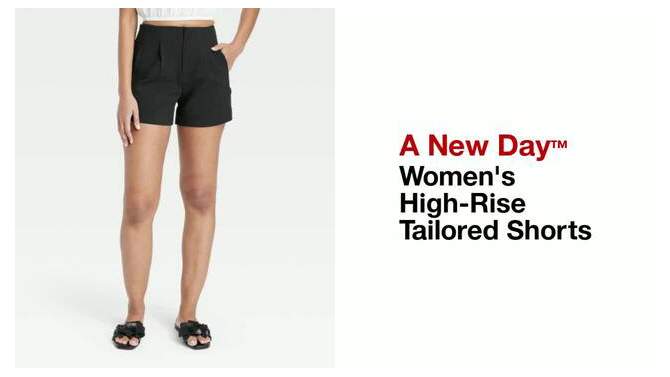 Women's High-Rise Tailored Shorts - A New Day™, 2 of 11, play video