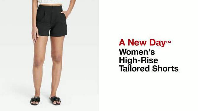 Women's High-Rise Tailored Shorts - A New Day™, 2 of 11, play video
