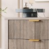 Dressers for Bedroom with 5 Drawers, Tall Wooden Dressers with Gold Handles for Closet, Wood Chest of Drawers, Storage Cabinet and Organizer Drawers - 3 of 4
