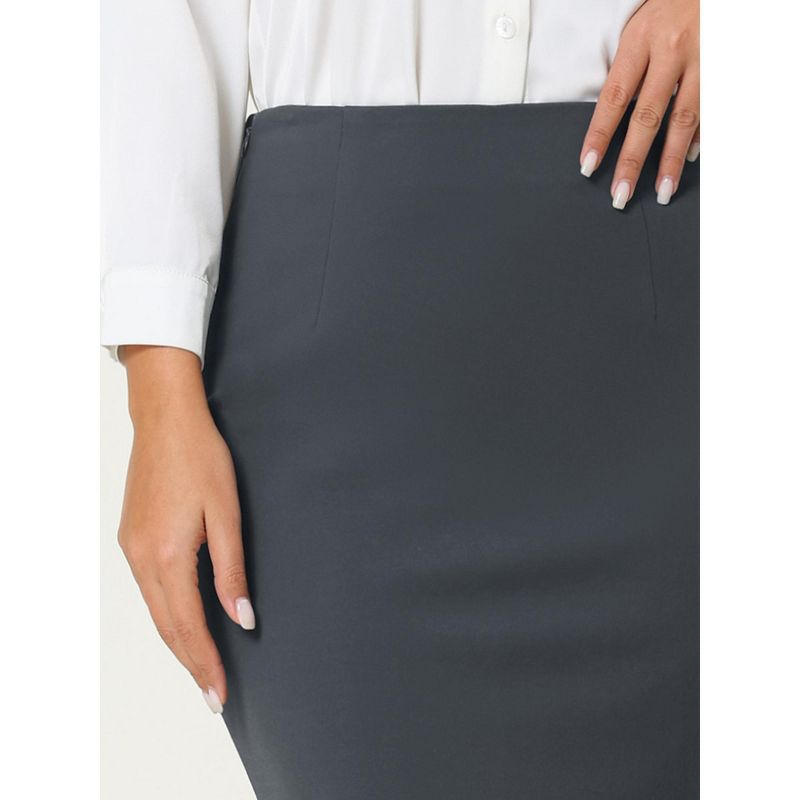Hobemty Women's Office Fishtail Stretchy High Waist Bodycon Pencil Skirts, 4 of 5