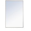 Elegant Decor Monet 42" x 28" Rectangle Metal Frame Mirror in Silver - image 3 of 4