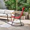 Costway Patio Camping Rocking Chair Folding Rocker Footrest Lightweight Outdoor Red - 2 of 4