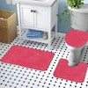 Ben&Jonah Elegant 3 Piece Bath Rug Set Elegant 1 Bath Rug (18" x 30"), 1 Contour Mat and 1 Toilet Seat Cover (APX 18" x 18") - 3 of 4