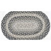 Earth Rugs Gray Sand Ivory Braided Jute Oval Placemat 13"x19" - 2 of 3