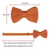 INSPIRE CHIC Men's Pre-Tied Adjustable Strap Solid Color Knitted Bow Ties - 3 of 4