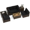 Costway 7 Pieces Outdoor Furniture Set with 32" Fire Pit Table and Propane Tank Cover Black/Navy/Red/White/Turquoise - 2 of 4