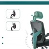 FONTOI Swivel Office Chair with Lumbar Support Pillow and Padded Armrests, Adjustable Mesh Office Chair for Home Office, Black, 26"*46.75"*26" - 4 of 4