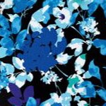 black watercolor flowers