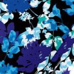 black watercolor flowers