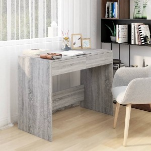 vidaXL Desk Gray Sonoma 39.8 in.x19.7 in.x30.1 in. Engineered Wood - 1 of 4