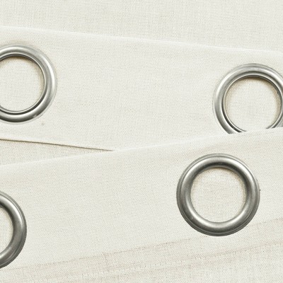 Light Linen Cotton Blend Grommet Window Curtain Panels