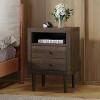 NicBex 2 Drawer Nightstand,Sofa Side Coffee Table with Open Shelf for Bedroom,Living Room - 2 of 4