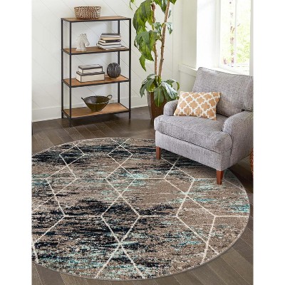Unique Loom Trellis Frieze Geometric Trellis Indoor Woven Area Rug