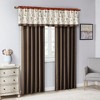 Elegant Floral Embroidered Window Valance, All Season Textured Light Filtering Curtain fits Various Room Decor, Spice, 50x18" - 2 of 4