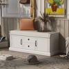 Wooden Storage Bench, Entryway Storage Bench with Drawers & Cabinets,Foyer Shoe Bench with Removable Cushion for Entryway Bedroom Living Room - 2 of 4