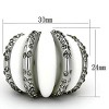 Slickblue Polished Stainless Steel Ring with Black Diamond Synthetic Crystal, Women’s Pave Design, Size 5-10 - 2 of 4
