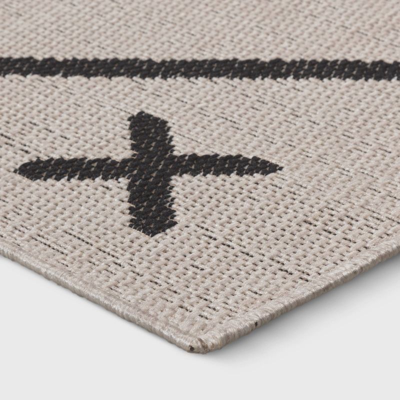 7&#39;10&#34;x10&#39; Linear Global Outdoor Rug Ivory/Black - Threshold&#8482;, 4 of 6