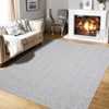 Washable Modern Braided Printed Rug Non Slip Low Pile Rug Soft Contemporary Throw Floor Cover Foldable Indoor Carpet for Living Room Bedroom - 2 of 4