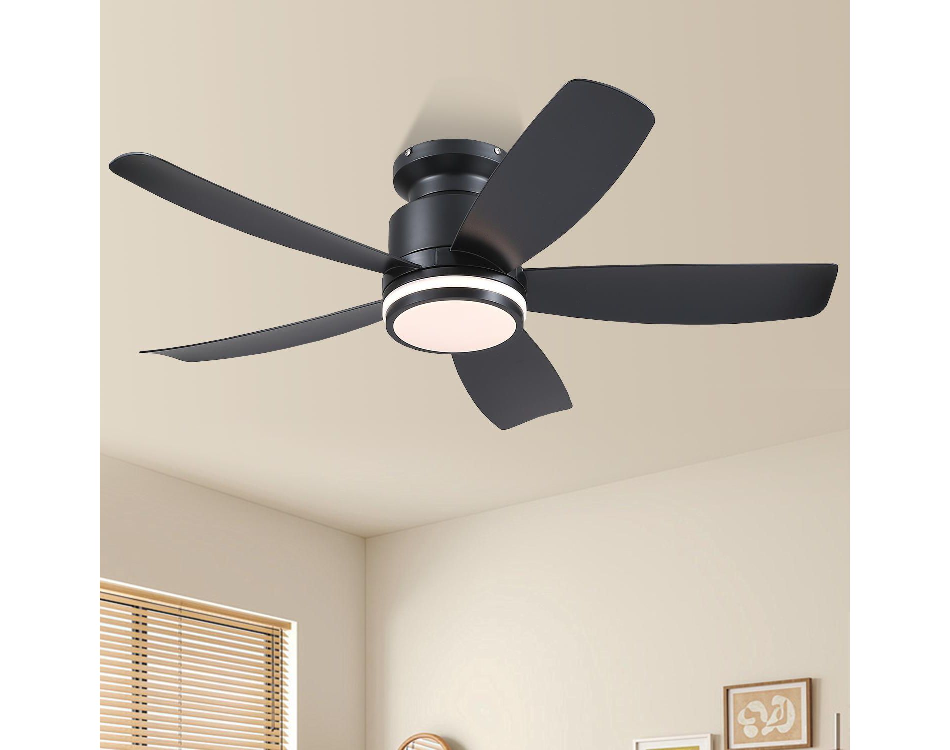 Kviflon 41 Inches Ceiling Fan with Light,App and Remote Control,5 Blades, Reversible DC Motor