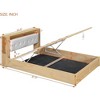 Queen Size Tufted Upholstered Platform Bed with Storage Headboard and Hydraulic Storage System, Modern PU Storage Bed - 3 of 4