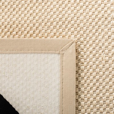 Ivory and Light Beige Cotton Flat Woven Area Rug