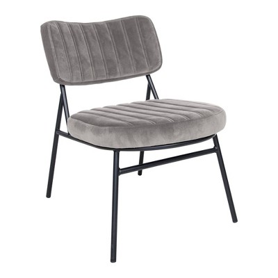 LeisureMod Marilane Velvet Accent Chair with Cushioned Upholstery for Living Rooms, Offices, and Lounges