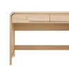 MDF Curved Waterfall Transitional Desk with Drawers and Spacious Work Surface and Statement Pulls and Durable Warp - 4 of 4