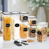 24-Piece Airtight Food Storage Container Set with Lids, BPA-Free, Plastic Leak-Proof Jars for Cereal, Flour, and Sugar (Gray) - 3 of 4
