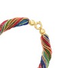 Ross-Simons Italian Multicolored Murano Glass Bead Torsade Necklace With 18kt Gold Over Sterling - 4 of 4