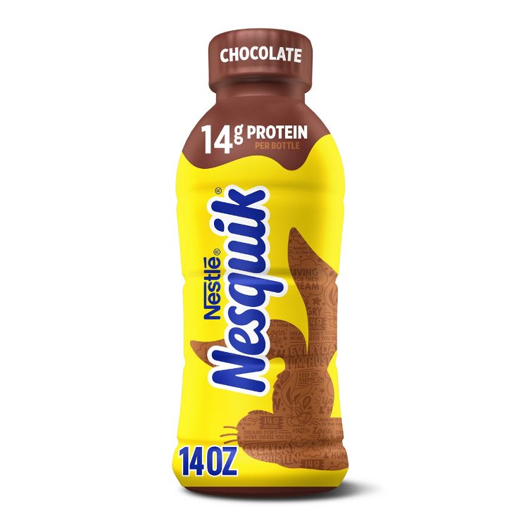 Nesquik Low Fat Chocolate Milk - 14 fl oz: Gluten-Free, No High Fructose Corn Syrup, 1 of 7