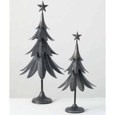 Sullivans Set of 2 Decorative Accent Tree 33.5"H & 24.5"H Black