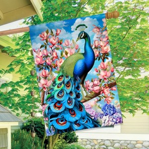 Briarwood Lane Summer House Flag 40x28 For Outdoor Fancy Peacock For Summer House Flag - 1 of 3